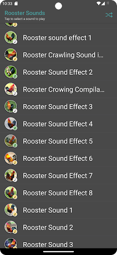 Rooster Sounds Screen 3