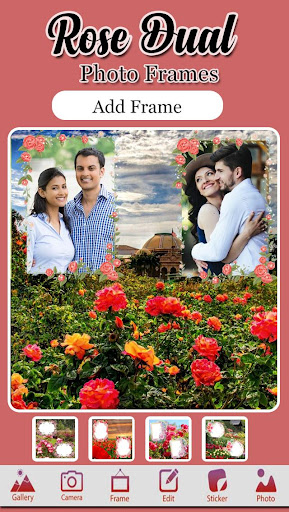 Rose Dual Photo Frame