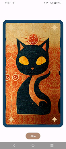 Android application L'Oracle des Chats mystérieux screenshort