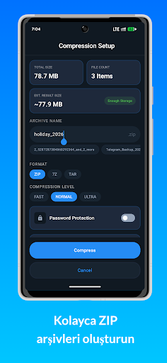 ZIP RAR Extractor ekran görüntüsü