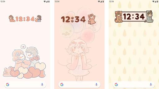 デジタル時計ウィジェット 素直になる時計 screenshot