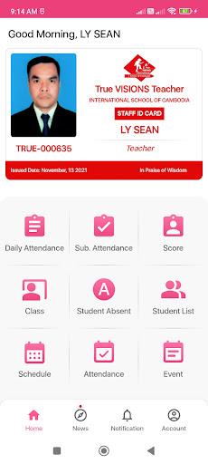 True VISIONS Teacher Screen 2