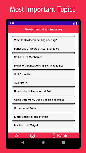 Android application Geotechnical Engineering screenshort