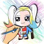 Cover Image of Download How To Draw Kawaii Girls  APK