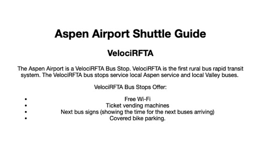 Aspen Air Shuttle Guide