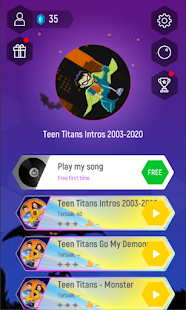 Teen Titans Magic Tiles Hop 1.3 APK screenshots 1