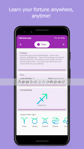 Android application Zodiac Zen screenshort