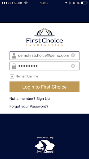 Android application First Choice Foodservice screenshort