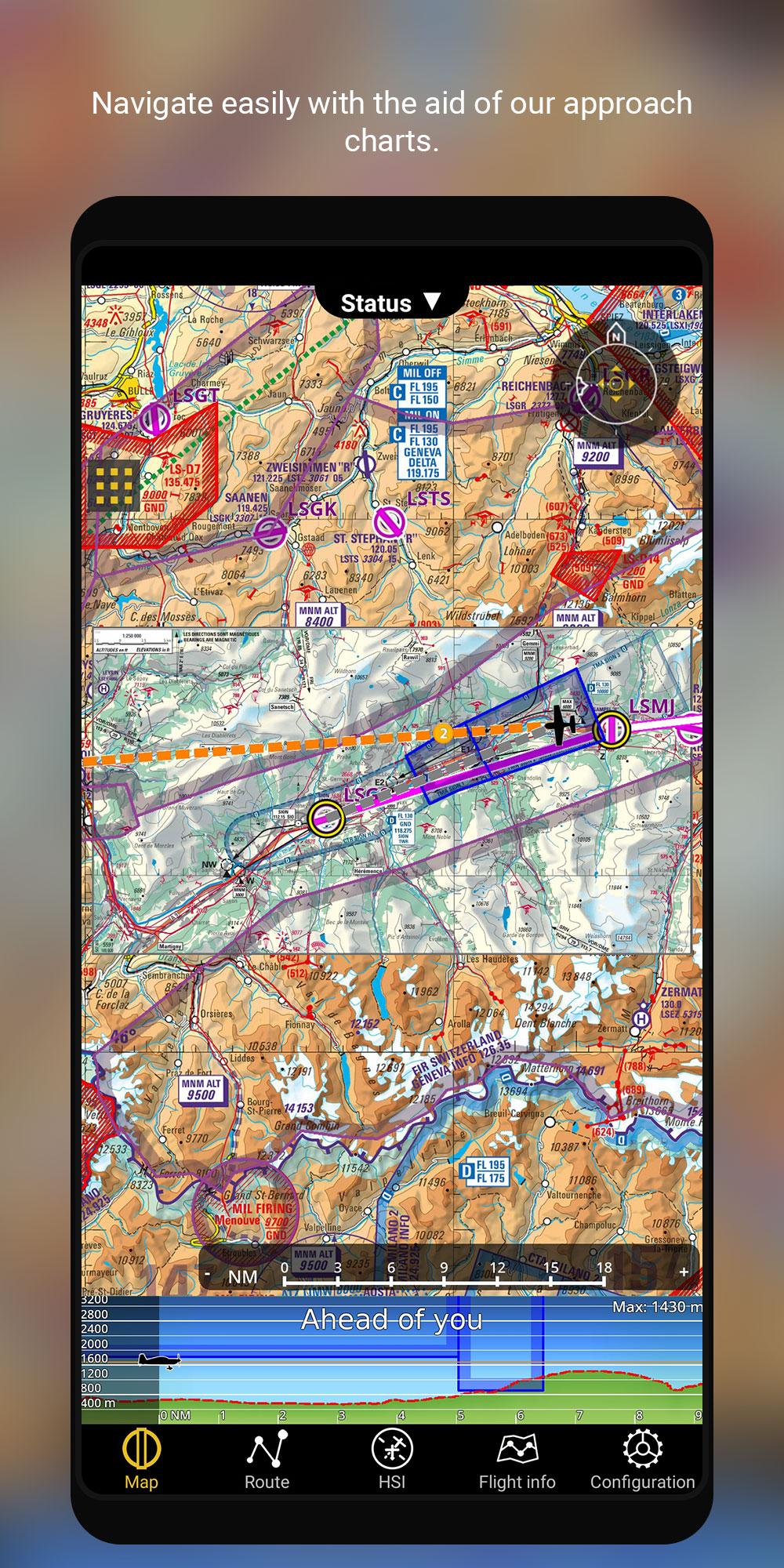 Android application Air Navigation Pro screenshort