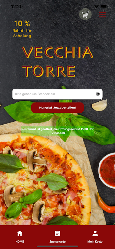 Android application Pizzeria Vecchia Torre screenshort