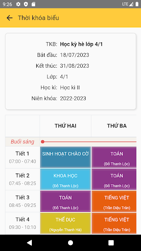SureLRN - Phụ huynh học sinh Screen 3