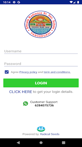 Android application Shivalik Radiance Sr. Sec. Sch screenshort