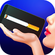 Smoking virtual cigarette prank