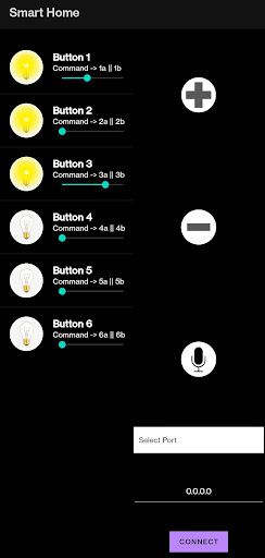 Android application Smart Home(Wifi) screenshort