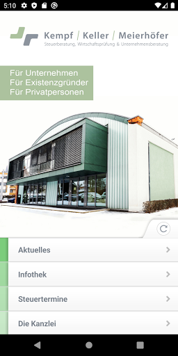 Android application Kempf Keller Meierhöfer screenshort