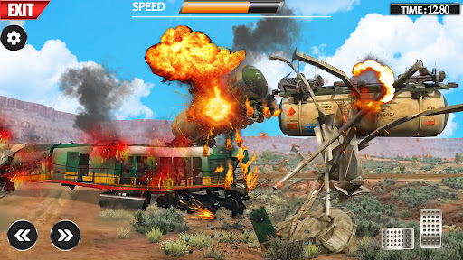 Train Vs Giant Pit Crash Games Screen 2