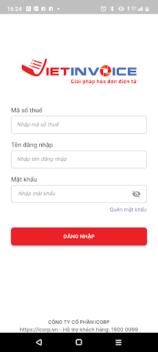 Android application ICORP TICKET screenshort
