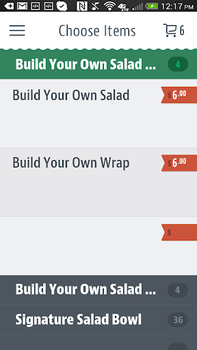 The Salad Bar Screen 3
