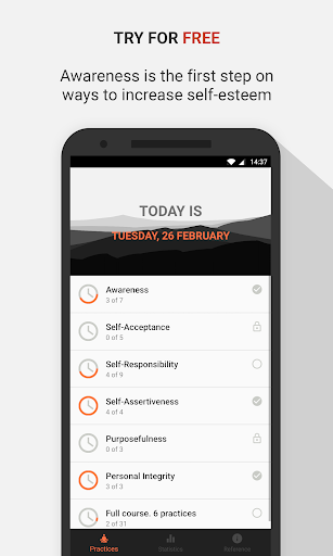 Android application Self-Esteem Psychology screenshort