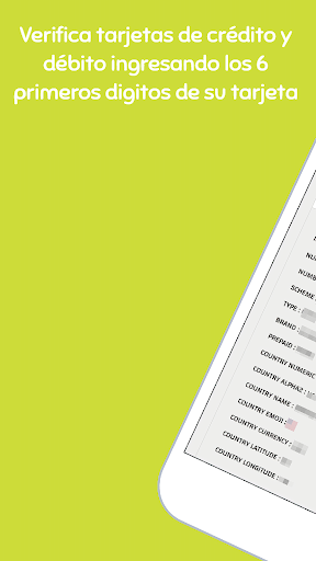 Captura de pantalla de Verificar Tarjeta: Crédito