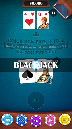 Game screenshot Blackjack 21: casino card game apk download