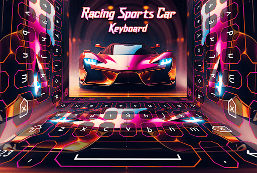 Android application Racing Sports Car Keyboard screenshort