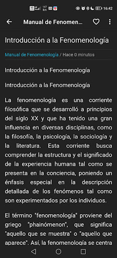 Android application Manual de Fenomenología screenshort