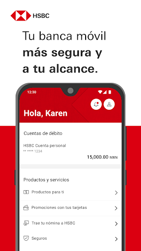 Android application HSBC México screenshort