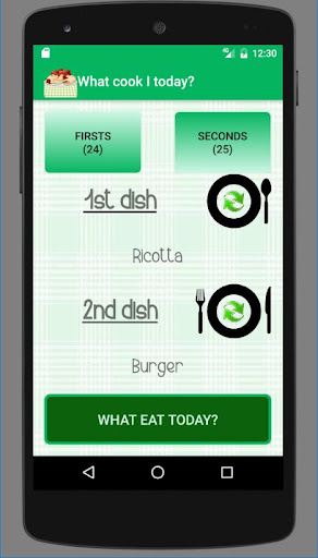 Android application What I cook today? screenshort