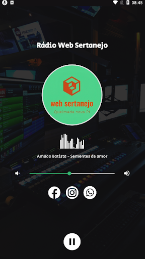 Android application Rádio Web Sertanejo screenshort