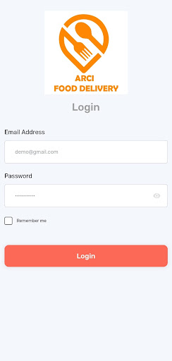 Arci-Food Delivery Partner Screen 2