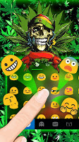 screenshot of Neon Green Weed Skull Keyboard
