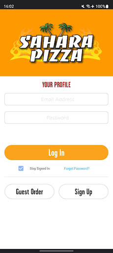 Screenshot of Sahara Pizza