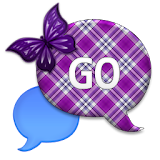 GO SMS - Plaid PurpleButterfly icon