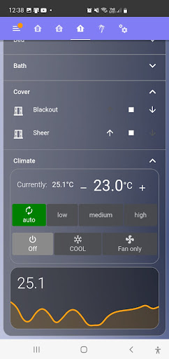 Android application Avario Home Control screenshort