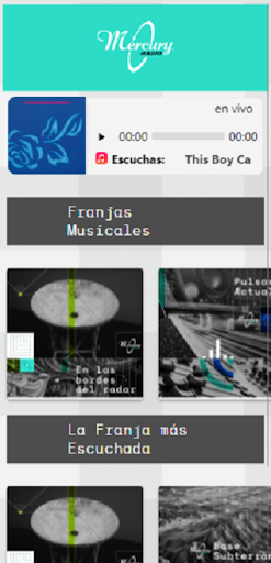 Android application Mercury Radio screenshort