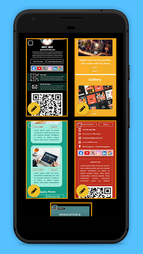 Android application NFCBIZ - Digital Business Card screenshort