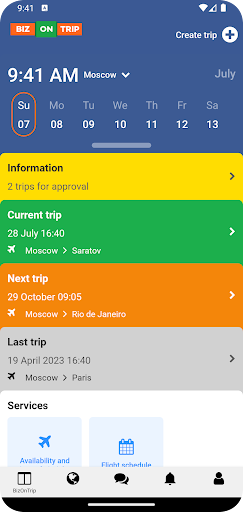 BizOnTrip Screen 2