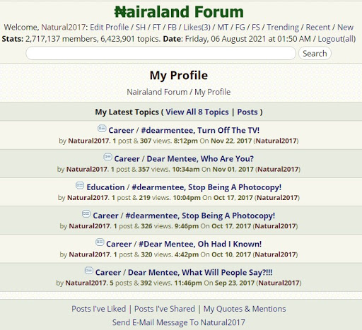 Natural On Nairaland