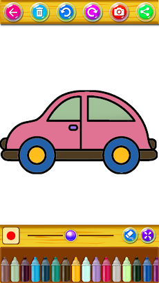 車の色付け図書と図書 - キッズゲームのおすすめ画像4
