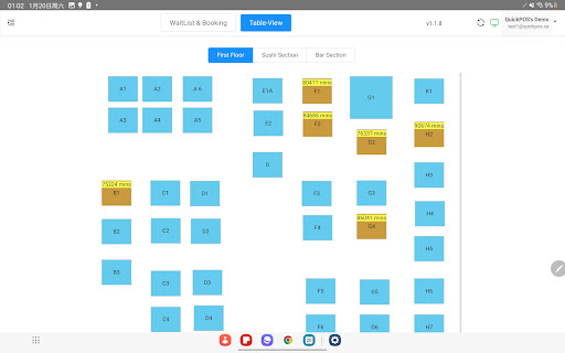 QuickPOS Booking Screen 3