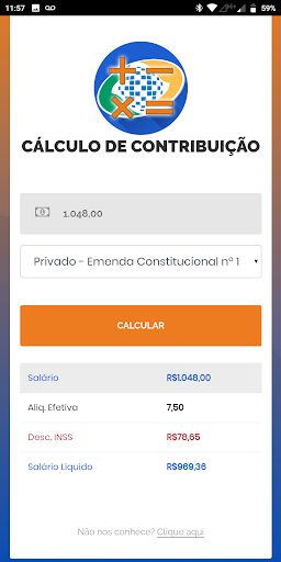 Calc. Contribuição INSS - 2023 Screen 2