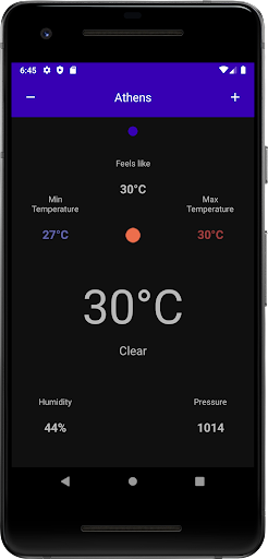 Android application Global Weather Forecast screenshort