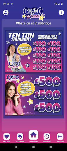 Cosmo Bingo Screen 2