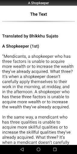 A Shopkeeper Sutta - Buddhism Screen 2