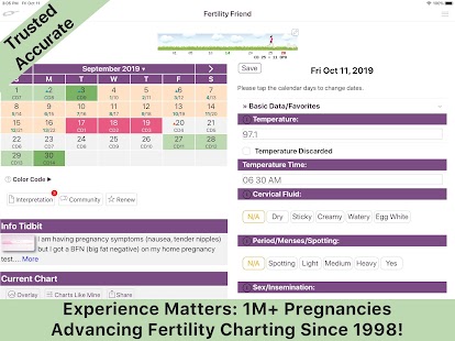 Fertility Friend Ovulation App Screenshot