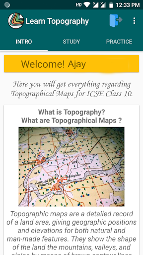 Learn Topography Screen 2