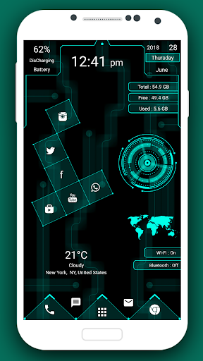 Hi-tech Square Launcher