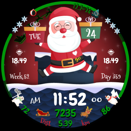 CHRISTMAS SANTA Watch Face screenshot 30