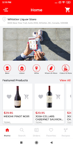 Android application Ucluelet Liquor Store screenshort